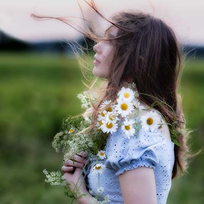 women holding flowers